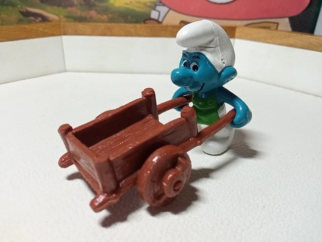 SCHLEICH SUPERSCHLUMPF GÄRTNER mit Schubkarre 40206 Peyo Schlümpfe
