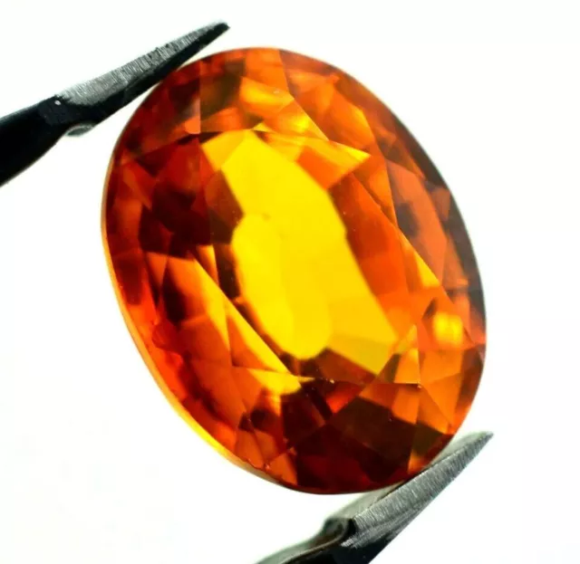 AAA 6.25 Ct Natural Ceylon Fanta Orange Sapphire Oval Cut Loose Gemstone