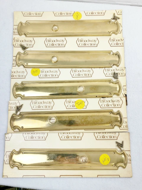 5 The Broadway Collection - Brass Back Plate - 11.25" Length - New In Package