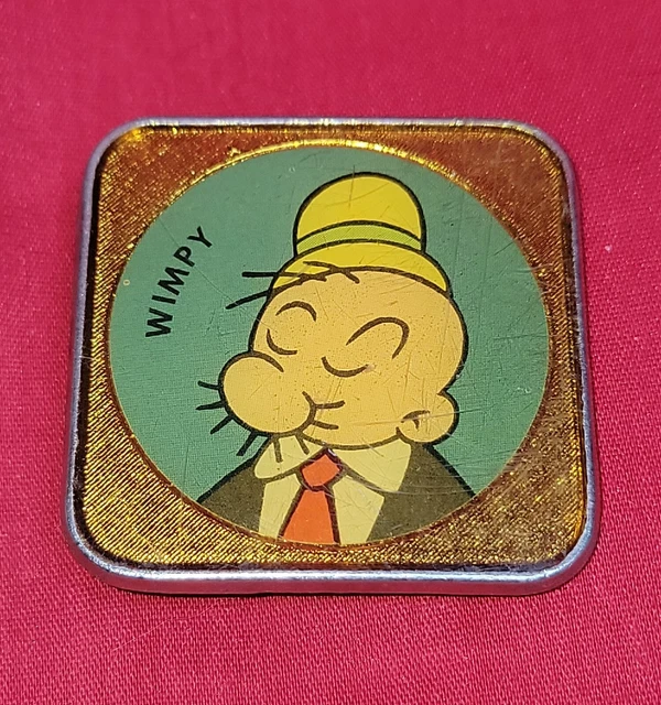 Rare "Wimpy" Belt Buckle 2"x2"  Popeye The Sailor Man!  By LEE NY, NY