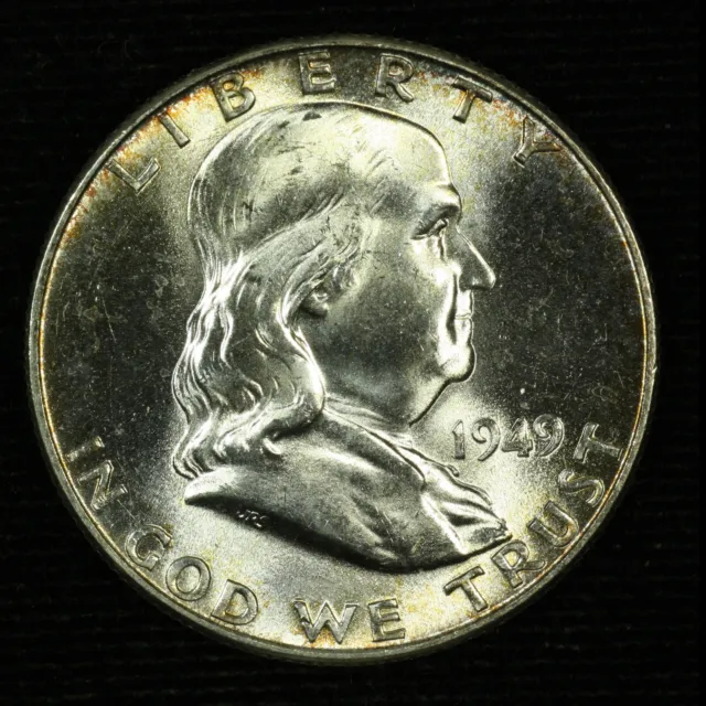 Franklin Silver Half Dollar. 1949 P FBL. Gem Uncirculated. Lot # 9049-290-205