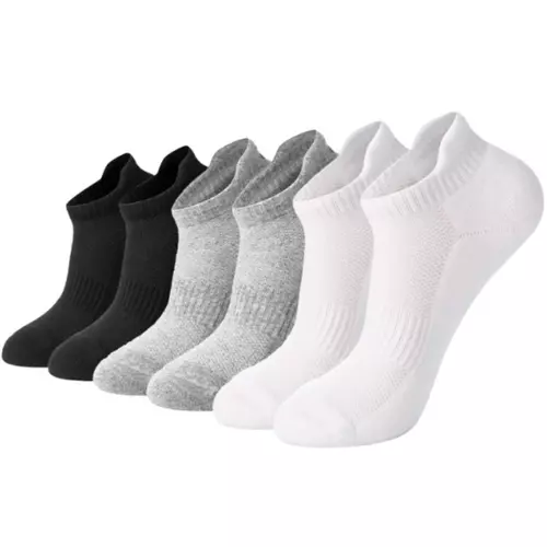 5Pack Cushion Sport Athletic Low Cut Breathe Casual Solid Cotton Men Ankle Socks