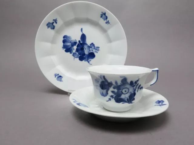 Royal Copenhagen Blu Fiore Liscio Piazza 8500 8514 3tlg Tè Tazza Ut Piatto 103