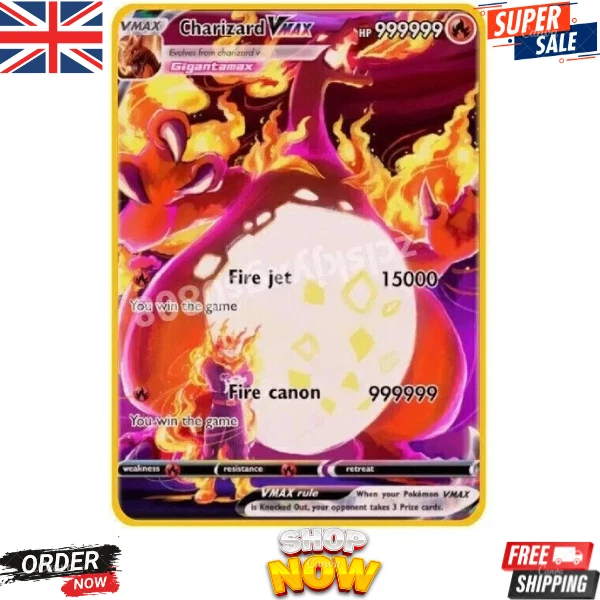 gold metal pokemon card charizard VMAX 999999POINT Collectible Gift Display New £4.23 this card is the perfect way to showcase your collection. 1999 Burger King Pokemon Gold