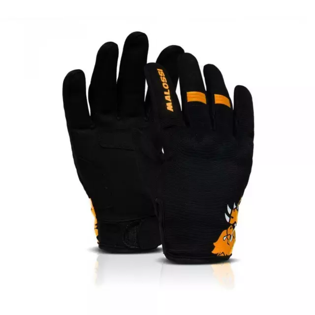 Gant moto route été Malossi M-Gloves Orange pour homme / femme Taille S Neuf 2