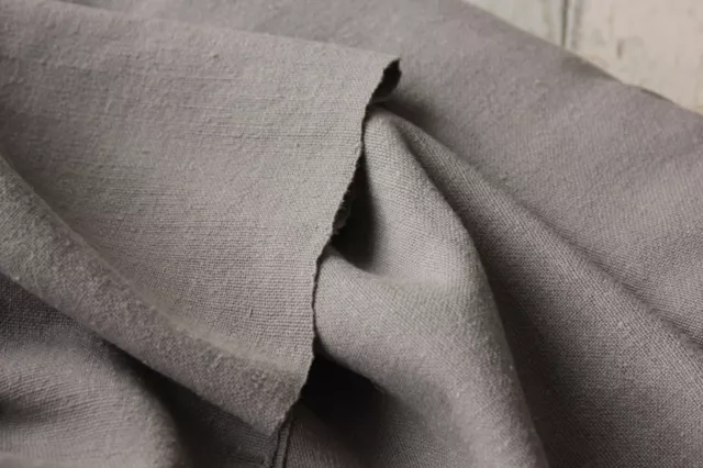 Vintage linen dyed gray blue 6.5 YDS homespun Material hemp upholstery fabric