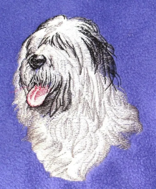 Embroidered Long-Sleeved T-Shirt - Old English Sheepdog BT2621