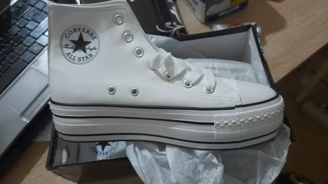 Zapatillas Converse All Star Polipiel Con Plataformas (Imitacion) Mujer