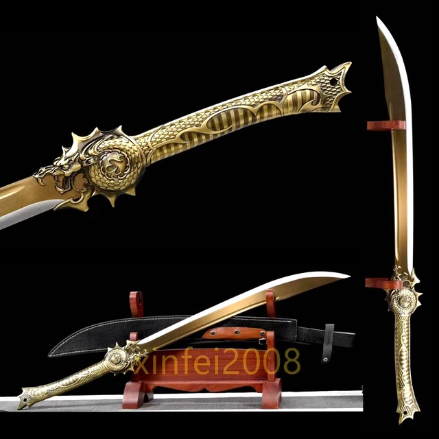 PRACTICE BROADSWORD DAO Carbon Steel Blade Cosplay Edge Real Sword