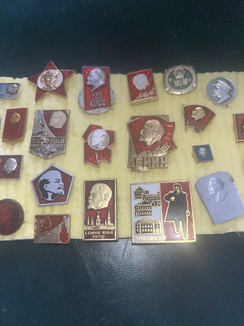 COMMUNIST Leader VLADIMIR LENIN Head BADGE COLLECTION 3