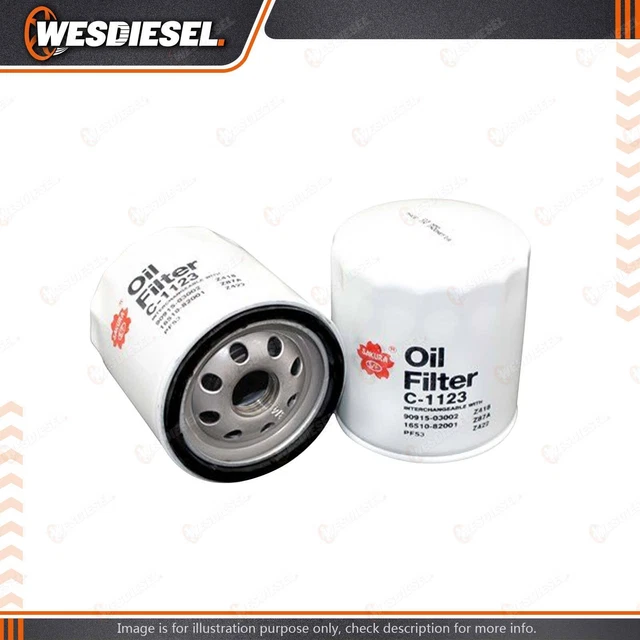 Sakura Oil Filter fits Toyota GRANVIA RCH11 VCH10 VCH10 16 VCH16 VCH22 VCH28