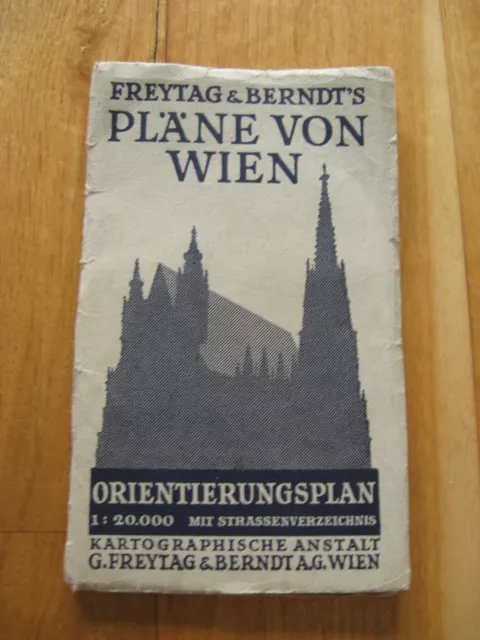 alte Pläne von Wien 1940 von Freytag & Berndts mit Straßenverzeichnis