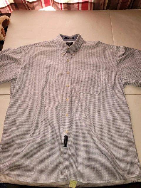 The original BD Baggies Button up short sleeve extra large shirt blue, white