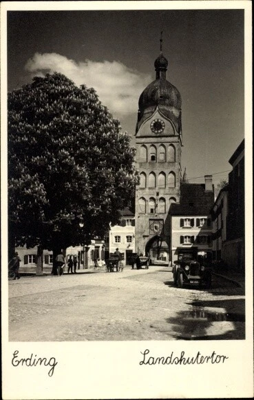 Ak Erding in Oberbayern, Landshuter Tor - 3024060