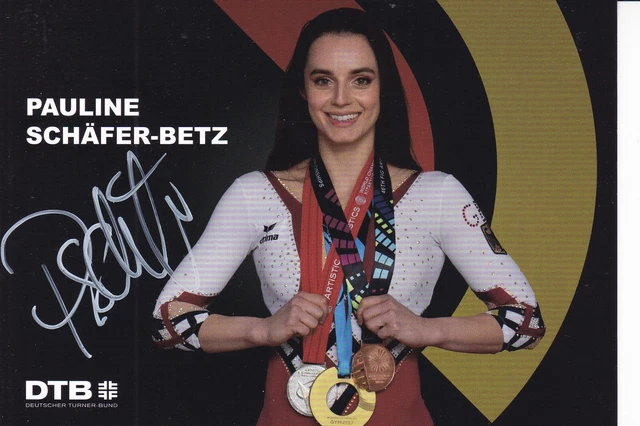 Pauline SCHÄFER-BETZ - Deutschland, Gold WM 2017 Turnen, Original-Autogramm!