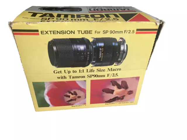 TAMRON SP90mm 2.5 Macro 52BB Lens Kit & Extension Tube Adaptall II Olympus Mount