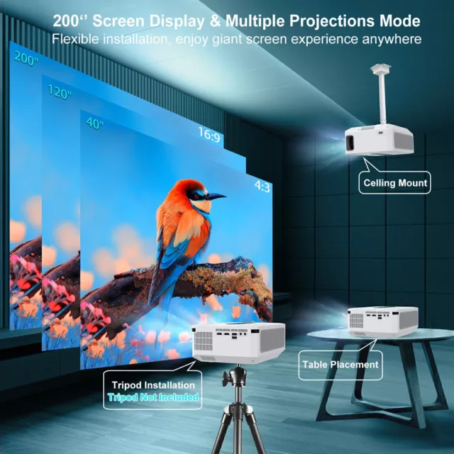 8K HD XGODY Projector 5G WiFi Bluetooth Android HDMI Beamer Office Home Theater 2