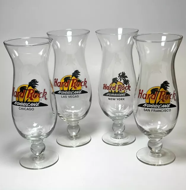 Hard Rock Cafe Hurricane Glass - Pick Your City! 9.75”