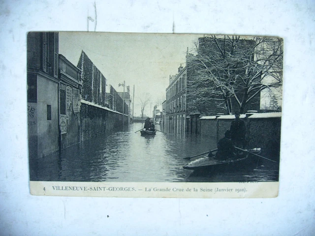 CPA VILLENEUVE SAINT GEORGES GRANDE CRUE floods January 1910