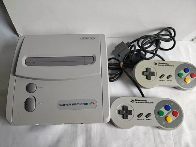 Nintendo Super Famicom Jr. (SNES) Console and 2 Pads set tested-e0727-