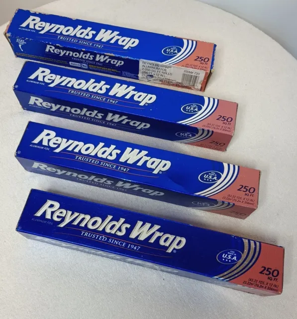 Qty = 4 Boxes: Reynolds Wrap Aluminum Foil 250 Sq Foot P/N 720