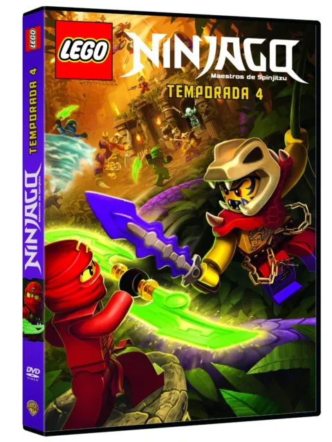 Lego Ninjago - Complete Season 4 **Dvd R2** Pal Uk Masters Of Spinjitzu