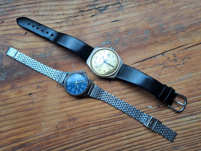 alte RUHLA DDR Uhr Konvolut blau gold Harrenuhr Damenuhr Armbanduhren