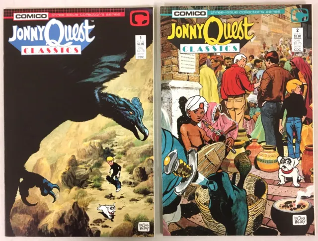 JONNY QUEST CLASSICS #1 + 2 Comico Comics 1987 Doug Wildey VF/NM 9.0/9.2