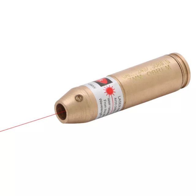 Red Dot Laser Cartridge Bore Sighter CAL .308 WIN 7mm-08 REM Boresighter Sight
