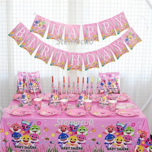 BABY SHARK FOIL Balloon Display Kit Birthday Party Table