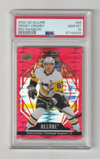 2022-23 Upper Deck Allure Red Rainbow Sidney Crosby PSA 10 Gem Mint