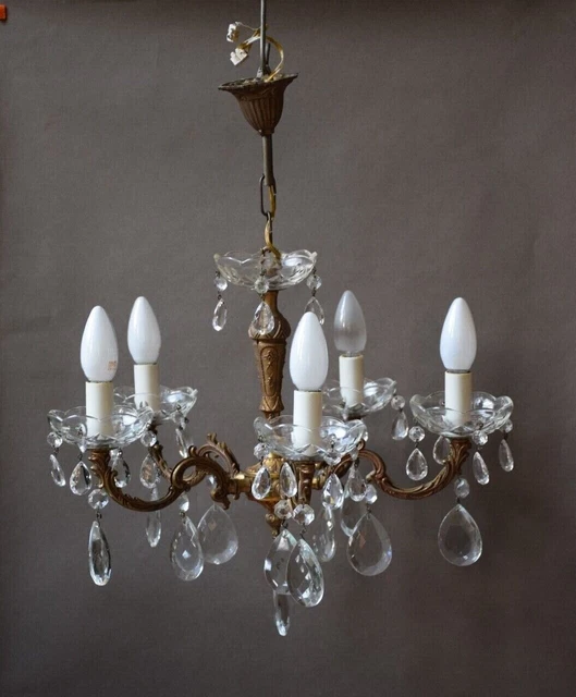 KCO Lustre à 5 Lumières En Forme De Globe Doré - Lustre