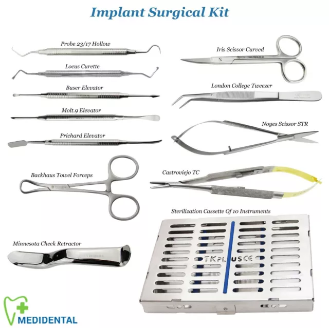 Gamme De Instruments Chirurgicaux Dentaire Périoste Implant Outils Chirurgie Kit