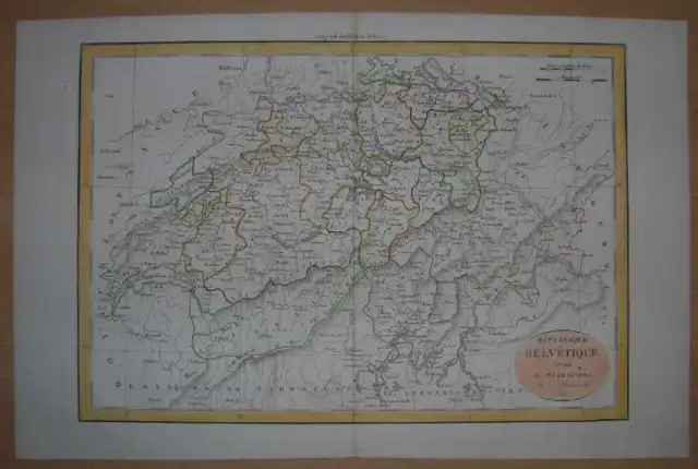 1825 Delamarche map SWITZERLAND