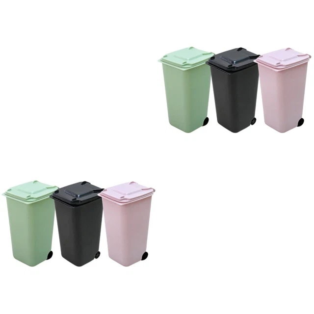 6 pièces pratique coloré poubelle déchets seau pour maison bureau