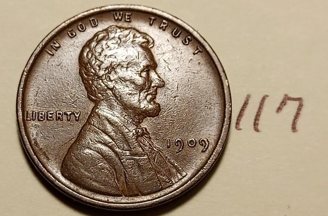 1909-VDB Lincoln Wheat Cent High Grade - NICE   (FREE SHIPPING) #117
