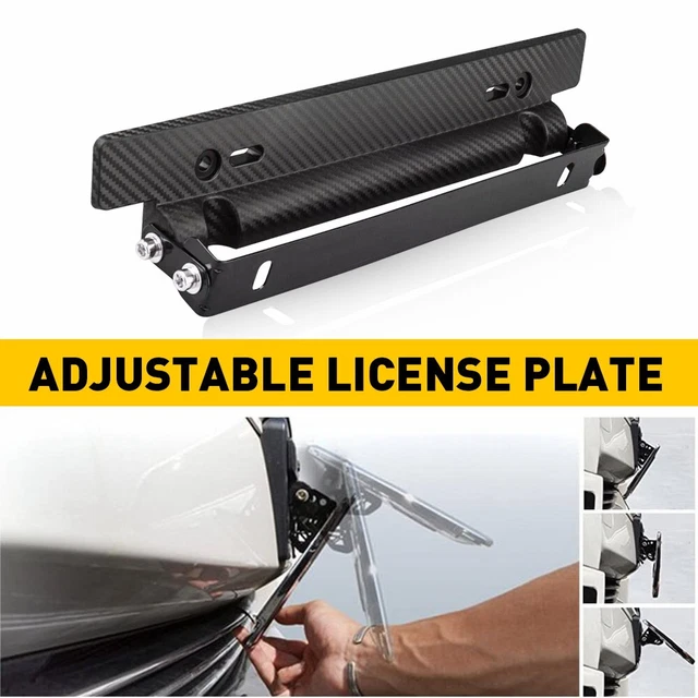 Adjustable Carbon Fiber Car Racing License Plate Frame Holder Bracket Universal