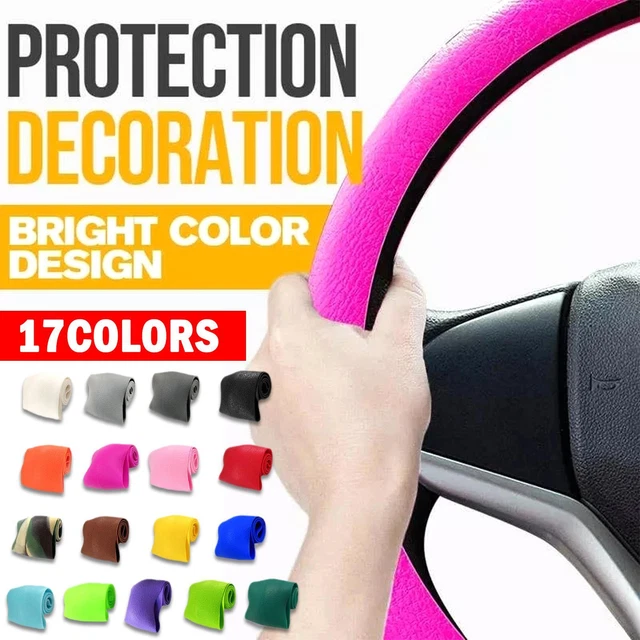 Car Silicone Steering Wheel Cover Snake Pattern Auto Fit E0 Universal Y7T4c,