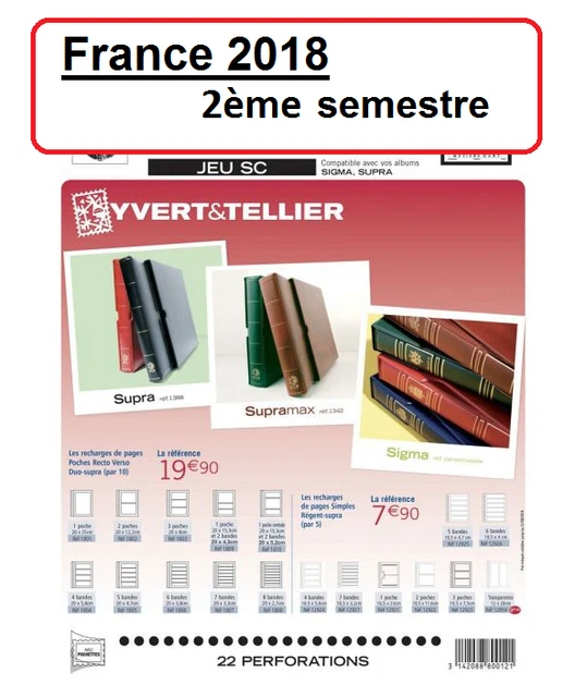 Jeu Yvert et Tellier France SC 2ème semestre 2018