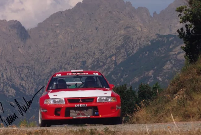 Tommi Makinen Hand Signed Mitsubishi 12x8 Photo Rally Autograph 7