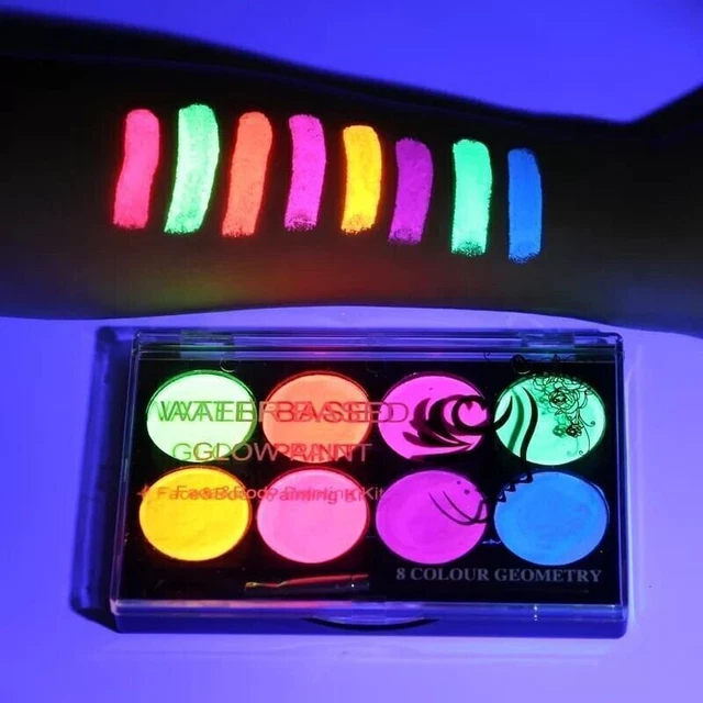 Kit pittura viso party pack vernice corpo professionale lavabile tavolozza 8 colori