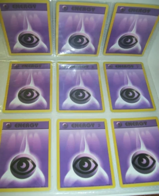 Pokemon Psychic Purple Energy Cards Lot of Nine