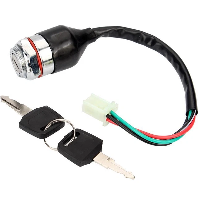 US 4 Wire 4 pin Motorcycle Ignition with Switch Keys for Go Kart ATV Quad Bike
