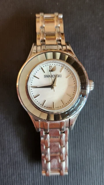 Swarovski alegria watch silver tone store