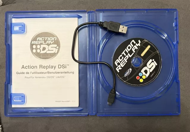 Nintendo Dsi Ds Action Replay AR État Neuf Triche Pokemon Zelda Cd + Câble Noti