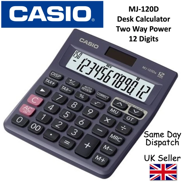 12 Digits Mj 120 Casio MJ-120D Plus 12-Digits Mini Desktop