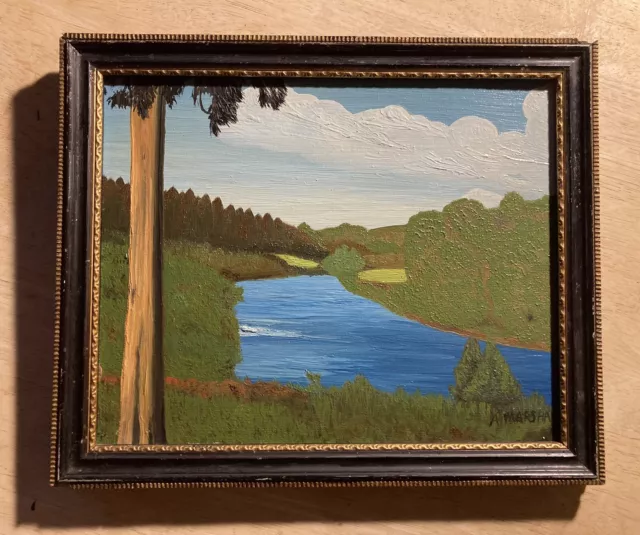 Vintage 1969 Original Oil Painting Signed A. MARSHALL.