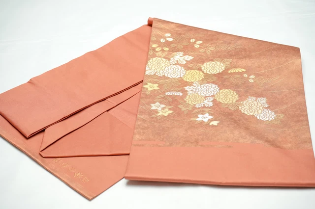 Dear Vanilla Japanese Silk Nagoya Obi Sash Belt Women's Kimono Genuine Vintage
