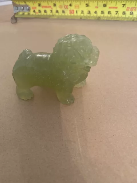 jade standing foo dog, lovely details, 70mm long , 50mm high