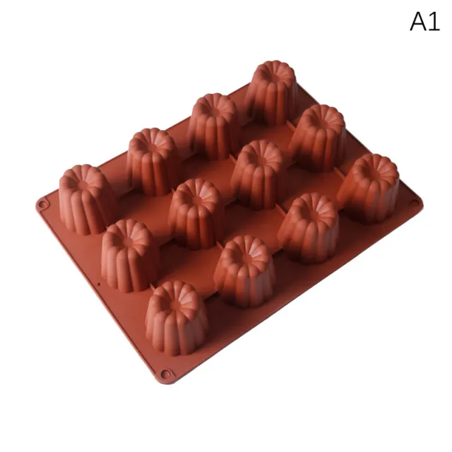 12 orificios para hornear pastel plano redondo molde de silicona M TS